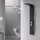 Leziter Malaga hidromasszázs zuhanypanel, fényes fekete