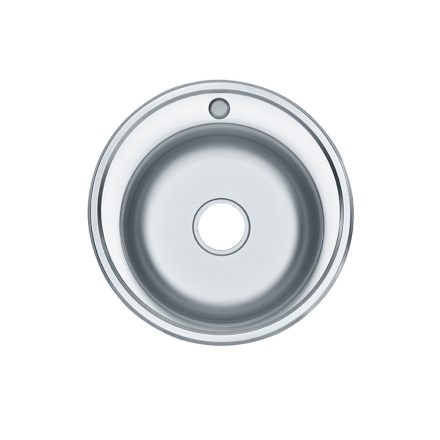 Teur kerek egy medencés rozsdamentes mosogató 480 mm