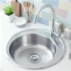 Teur kerek egy medencés rozsdamentes mosogató 480 mm