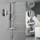 Tullino zuhanyszett termosztátos csapteleppel, króm