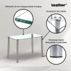 Velon 4+1 étkező garnitúra fehér-fekete