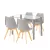 Velon 4+1 étkező garnitúra fehér-szürke