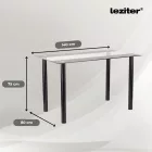 Denton 6+1 étkező garnitúra fehér-fekete