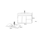 Luna 80 alsó fürdőszoba bútor mosdóval fehér