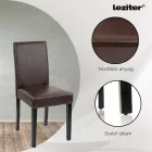 Leon 6+1 étkező garnitúra fehér-barna
