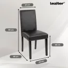 Leon 4+1 étkező garnitúra sonoma tölgy-fekete