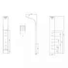 Leziter Alegro hidromasszázs zuhanypanel, inox