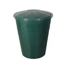 Kerek esővízgyűjtő hordó csappal, 210 literes