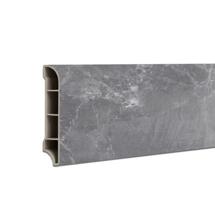 Vinyl SPC padlószegély Fjord márvány mintás sötét szürke 2400x60x12 mm