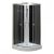 Marco Black II 80x80 cm íves fekete hátfalas zuhanykabin zuhanytálcával