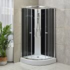 Marco Black II 90x90 cm íves fekete hátfalas zuhanykabin zuhanytálcával