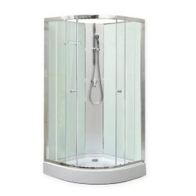  Marco White II 80x80 cm íves fehér hátfalas zuhanykabin zuhanytálcával