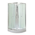 Marco White II 90x90 cm íves fehér hátfalas zuhanykabin zuhanytálcával