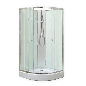   Marco White II 90x90 cm íves fehér hátfalas zuhanykabin zuhanytálcával
