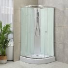 Marco White II 90x90 cm íves fehér hátfalas zuhanykabin zuhanytálcával