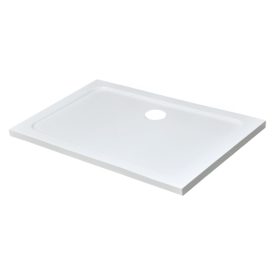   Slim aszimmetrikus alacsony akril zuhanytálca 80x120 cm, 5,5 cm magas