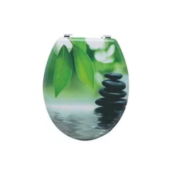   Zen 4 egyensúly mintás MDF WC ülőke rozsdamentes fémzsanérral 