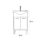 Nerva 55 cm-es bútorhoz alsószekrény mosdóval fehér