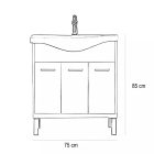 Nerva 75 cm-es bútorhoz alsószekrény mosdóval fehér