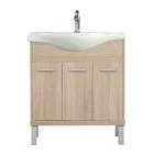 Nerva 75 cm-es bútorhoz alsószekrény, mosdóval, Sonoma tölgy