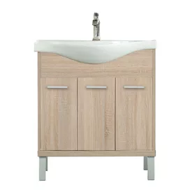   Nerva 75 cm-es bútorhoz alsószekrény, mosdóval, Sonoma tölgy