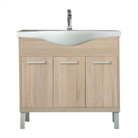   Nerva 85 cm-es bútorhoz alsószekrény, mosdóval, Sonoma tölgy