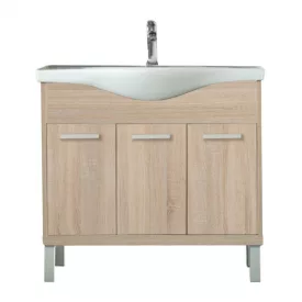   Nerva 85 cm-es bútorhoz alsószekrény, mosdóval, Sonoma tölgy