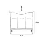 Nerva 85 cm-es bútorhoz alsószekrény, mosdóval, Sonoma tölgy
