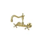 Cseke BRONTEE arany fali kétkaros kerámiabetétes mosogató csaptelep