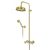 Cseke BRONTEE arany fali kétkaros kerámiabetétes zuhany csaptelep esőztető zuhanyszettel