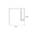 Nerva 85 komplett fürdőszobabútor, Rauna szil