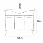 Nerva Prime 105 komplett fürdőszobabútor, Sonoma tölgy