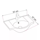 Nerva Prime 55 komplett fürdőszobabútor, Sonoma tölgy