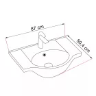 Nerva Prime 85 komplett fürdőszobabútor, Sonoma tölgy