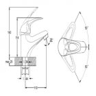 Zegor króm álló egykaros kerámiabetétes mosdó csaptelep NHK1-A048