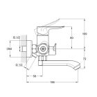 Zegor króm fali egykaros kerámiabetétes kádtöltő csaptelep zuhanyszettel NOG3-A134