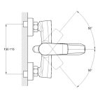 Zegor króm fali egykaros kerámiabetétes kádtöltő csaptelep zuhanyszettel NOG3-A134