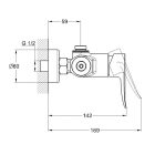 Zegor króm fali egykaros kerámiabetétes zuhany csaptelep zuhanyszettel NOG5-A134