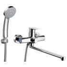 Zegor króm fali egykaros kerámiabetétes kád és mosdó töltő csaptelep zuhanyszettel NOG7-A134