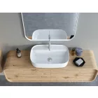 CeraStyle - Top Counter pultra ültethető porcelán mosdó - AQUA - MATT FEHÉR - 60 x 40 cm