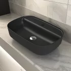 CeraStyle - Top Counter pultra ültethető porcelán mosdó - AQUA - MATT ANTRACIT - 60 x 40 cm