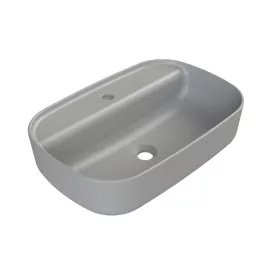   CeraStyle - Top Counter pultra ültethető porcelán mosdó - AQUA - MATT SZÜRKE - 60 x 40 cm