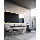 CeraStyle - Top Counter pultra ültethető porcelán mosdó - HERA - MATT ANTRACIT - 60 x 42 cm