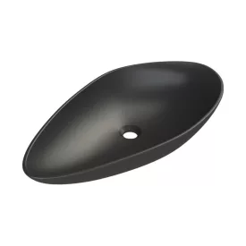   CeraStyle OLIVE - PULTRA ültethető - Top Counter - porcelán mosdó - MATT FEKETE - 60 x 35 cm