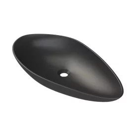   CeraStyle - Top Counter pultra ültethető porcelán mosdó - OLIVE - MATT ANTRACIT - FEKETE -75 x 38 cm