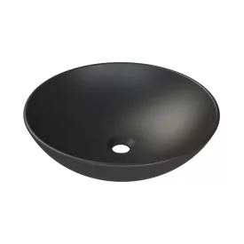   CeraStyle - Top Counter pultra ültethető porcelán mosdó - ZERO - O - MATT ANTRACIT - Ø 46 cm