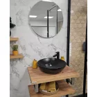 CeraStyle - Top Counter pultra ültethető porcelán mosdó - ZERO - O - MATT ANTRACIT - Ø 46 cm