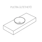 CeraStyle - Top Counter pultra ültethető porcelán mosdó - NEW NOVA - rejtett leeresztővel 70 x 42 cm