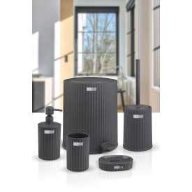 Coliseum 5 részes fürdőszoba szett antracit színben