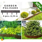 Barna leszúrható dekoratív ágyásszegély 4 db (3.14 m) – 10,5 cm magas, PP szegély
